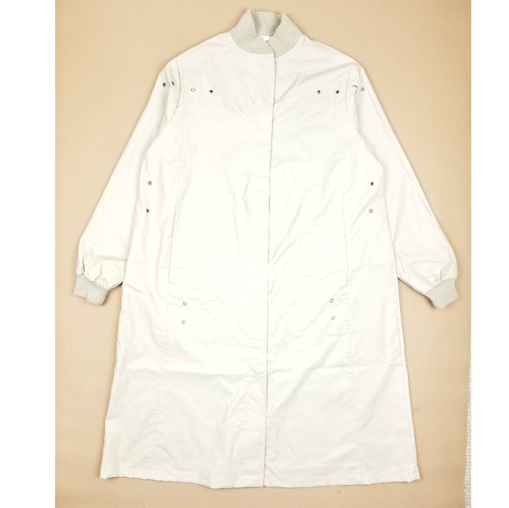 VTG 00's Vinyl Nylon Rain Waterproof Trench Coat Jacket